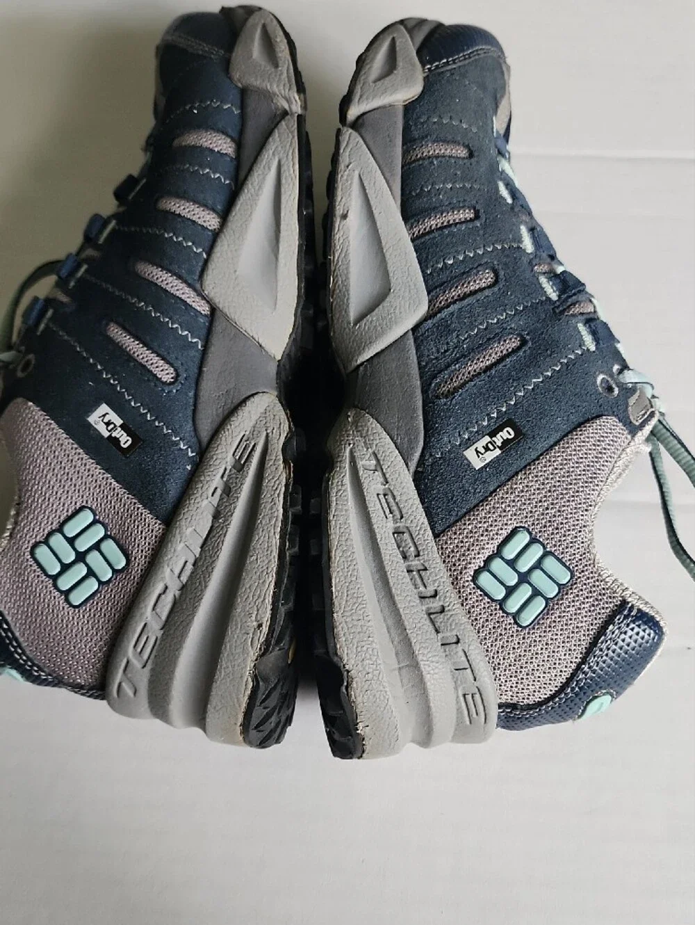 Columbia Women's Blue and Light Gray Trail Techlite Outdry Sneakers